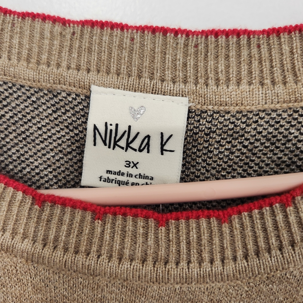 Tan Sweater with Dalmatian Design - Picture 3 of 4